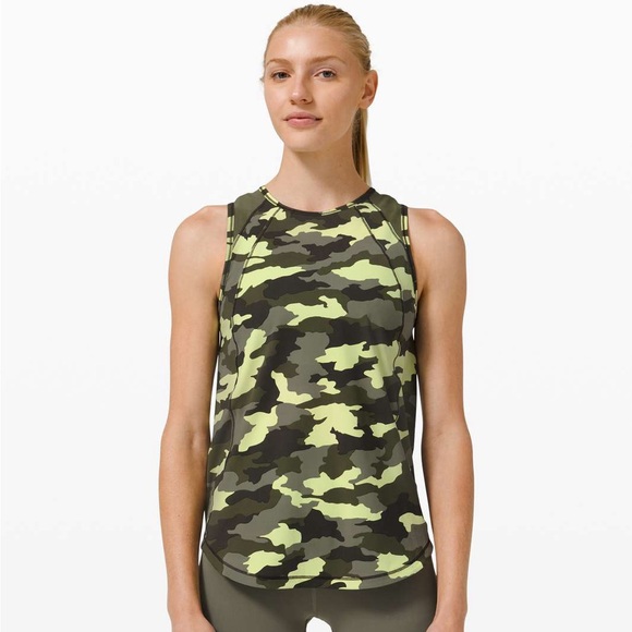Lululemon Sculpt Tank Heritage 365 Camo Crispin Green Multi / Medium Olive - Picture 1 of 7